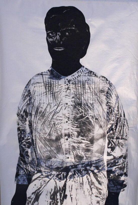 Sérigraphie, monotype et empreinte sur papier chinois maroufflé sur toile, détail