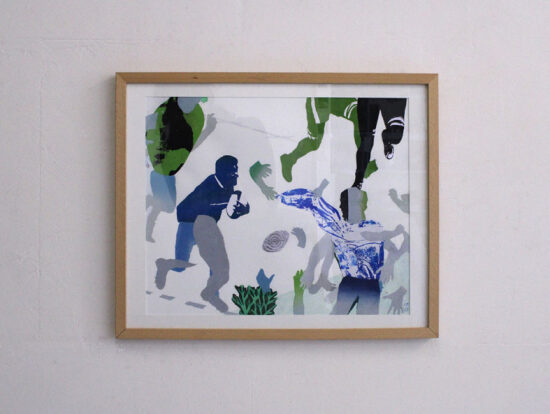 technique mixte sur papier, 36x44 cm